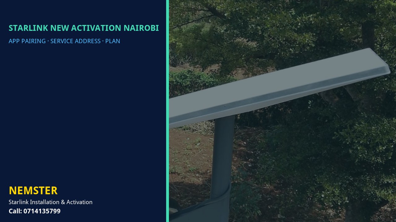 Starlink New Activation Nairobi | App Activation | Nemster Starlink kit paired and activated in the Starlink app - Starlink New Activation Nairobi by Nemster