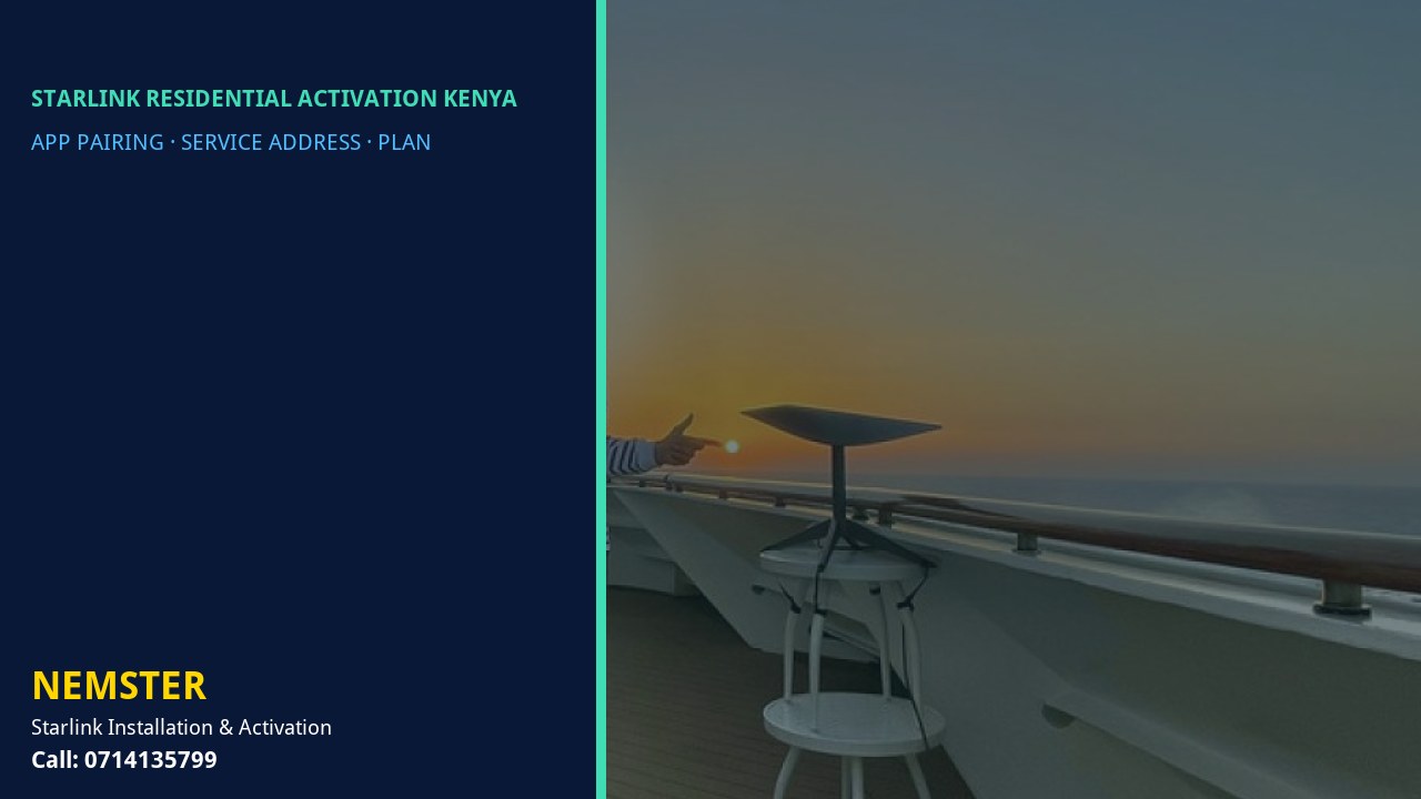 Starlink Residential Activation Kenya | App Activation | Nemster Starlink kit paired and activated in the Starlink app - Starlink Residential Activation Kenya by Nemster