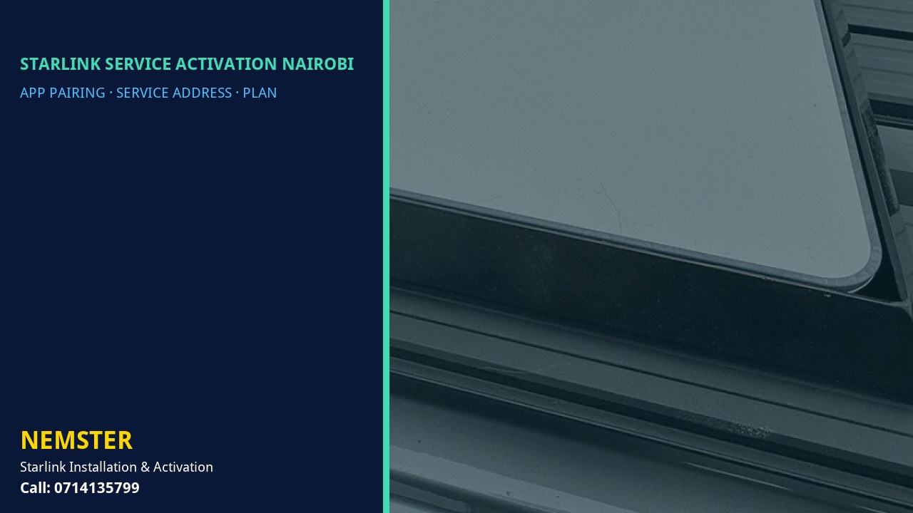 Starlink Service Activation Nairobi | App Activation | Nemster Starlink kit paired and activated in the Starlink app - Starlink Service Activation Nairobi by Nemster