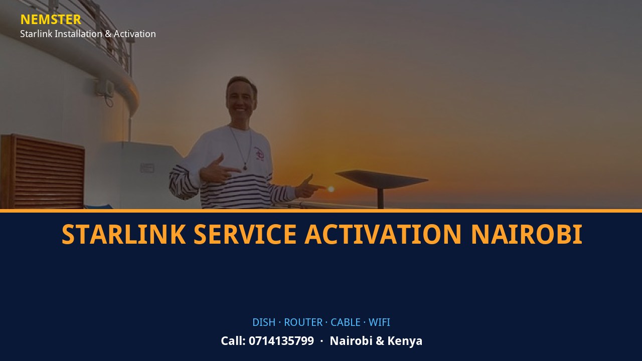Starlink Service Activation Nairobi | Starlink Kit Cabling | Nemster Starlink dish, router and weather-sealed cable routing - Starlink Service Activation Nairobi by Nemster