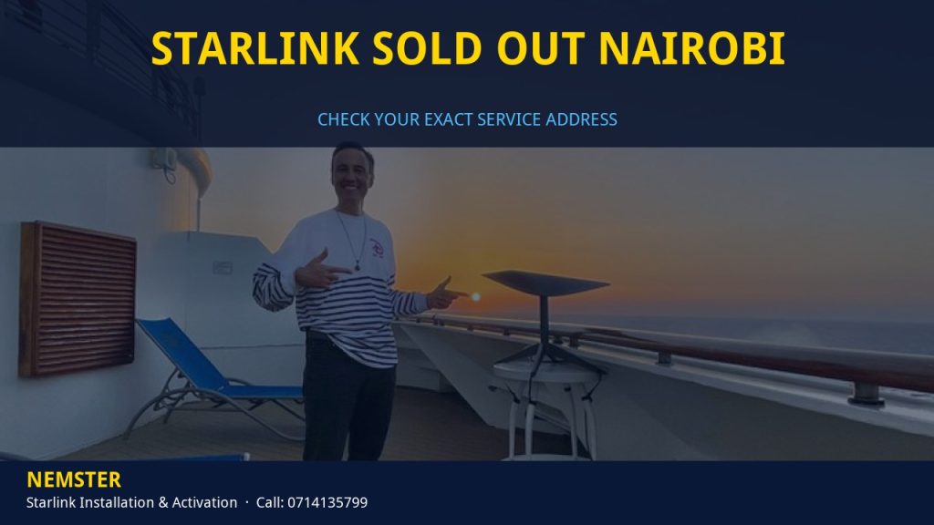 Starlink dish ready for installation once address capacity is confirmed - Starlink Sold Out Nairobi by Nemster
