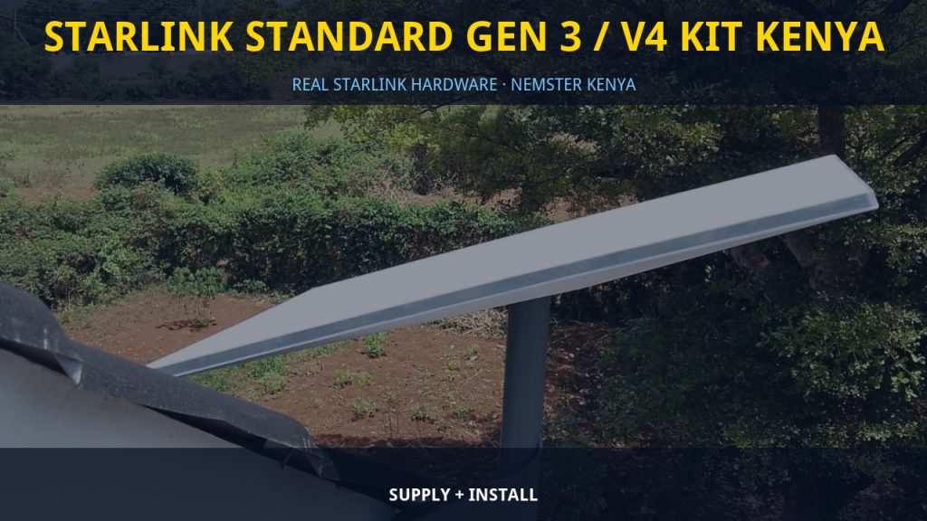Starlink Standard Gen 3 / V4 Kit Kenya