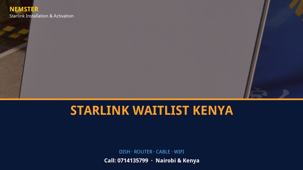Starlink Waitlist Kenya | Starlink Kit Cabling | Nemster Starlink dish, router and weather-sealed cable routing - Starlink Waitlist Kenya by Nemster