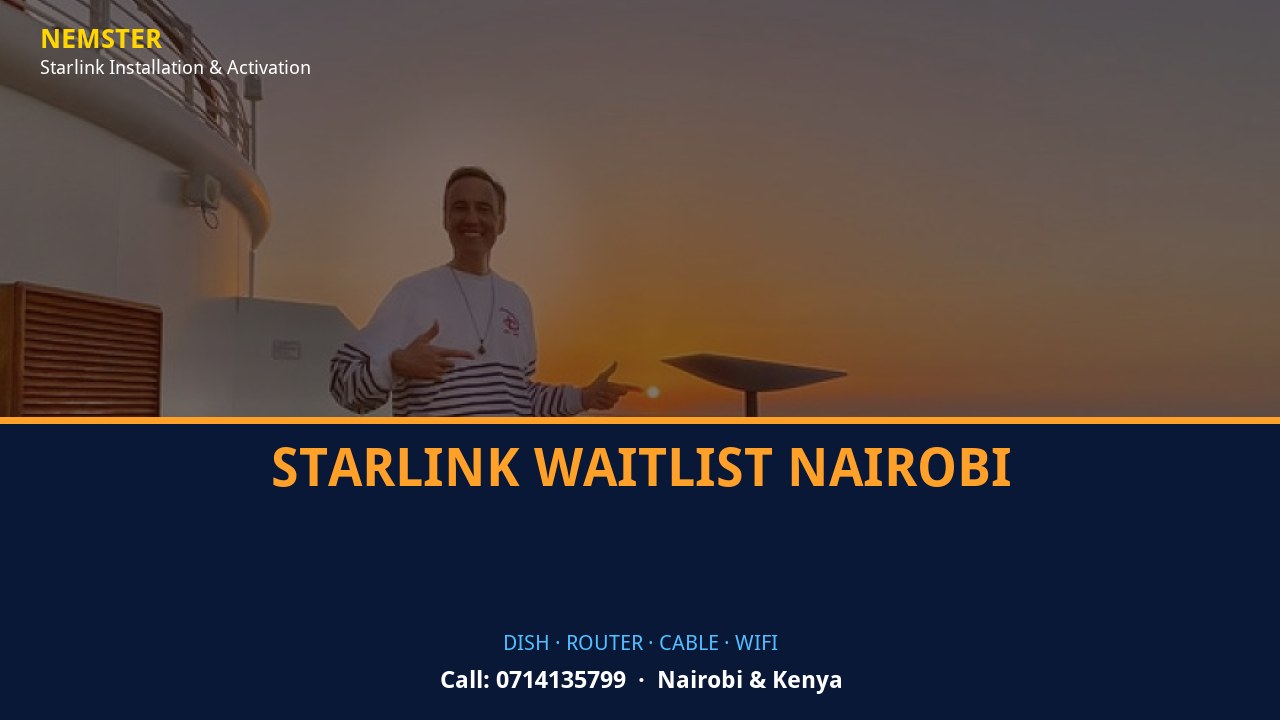 Starlink dish, router and weather-sealed cable routing - Starlink Waitlist Nairobi by Nemster