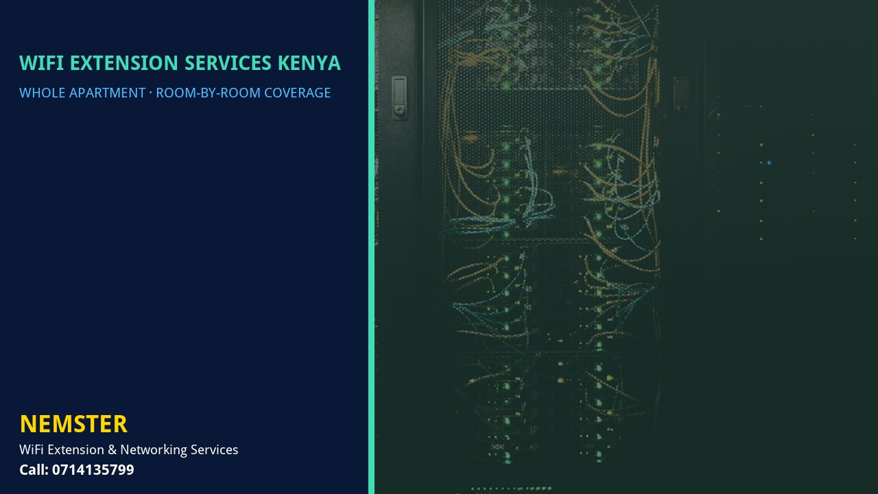 Modern apartment with multi-room WiFi coverage reaching lounge and bedrooms — WiFi Extension Services Kenya by Nemster in Nairobi & Kenya