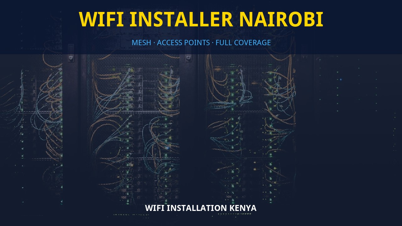 WiFi installer Nairobi WiFi installer Nairobi