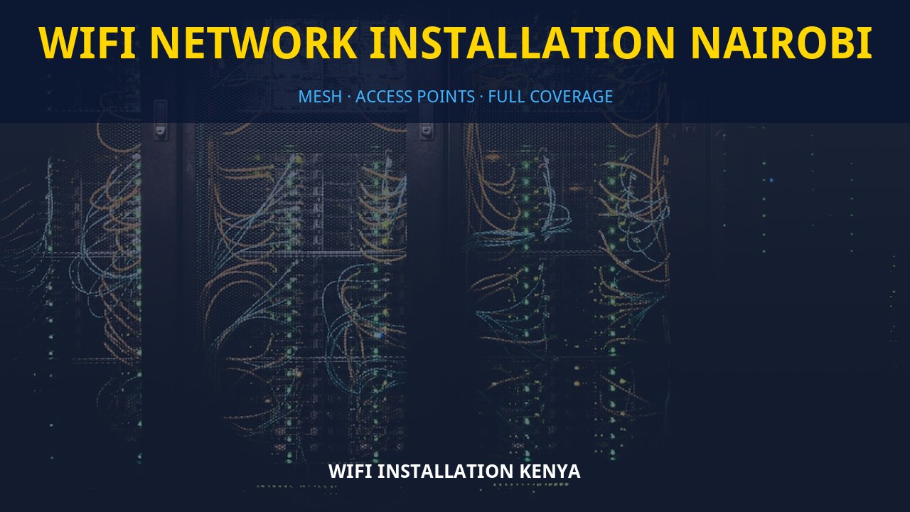 WiFi network installation Nairobi