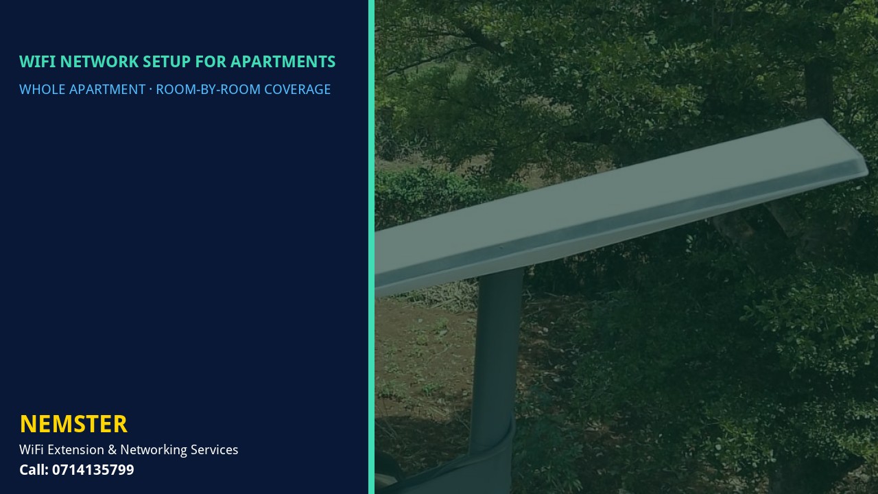 Modern apartment with multi-room WiFi coverage reaching lounge and bedrooms — WiFi Network Setup for Apartments by Nemster in Nairobi & Kenya